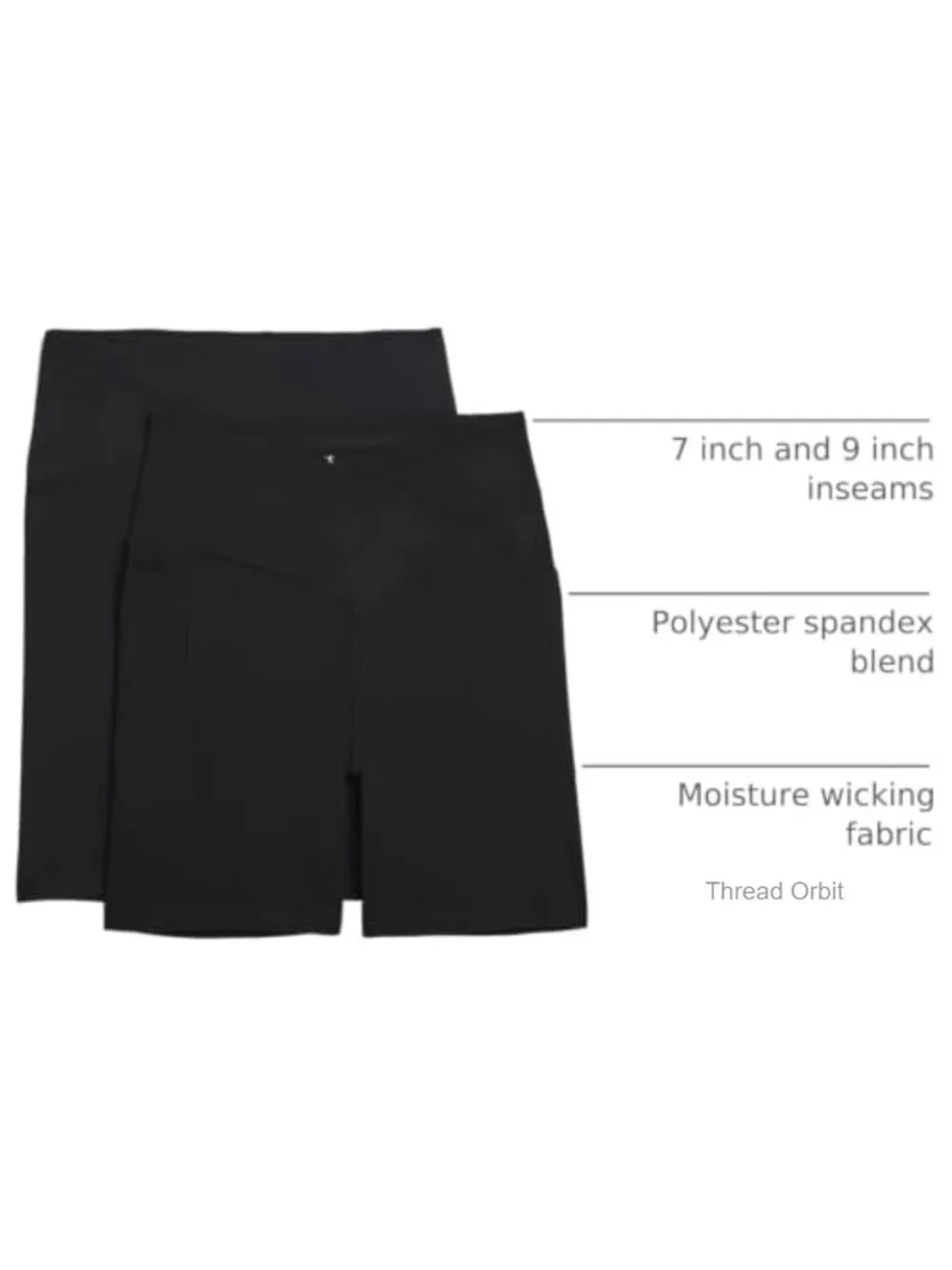 Women's 2 Pack High Rise Biker Shorts 7
